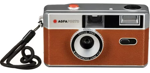 Cámara de película reutilizable AgfaPhoto analógica de 35 mm (marrón café)