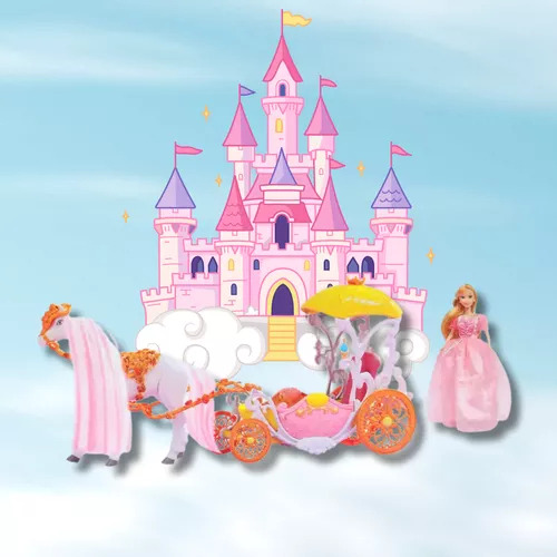Muñeca Princesa Con Carruaje Set Musical Mágico Variedades
