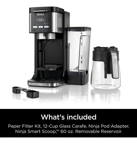 Ninja Cfp101 Cafetera Dual Brew Hot & Iced, De Una Sola Porc