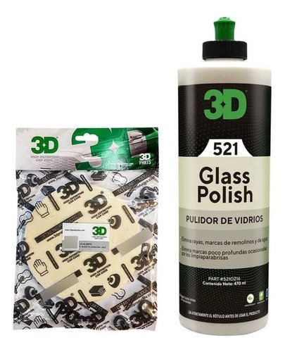 Glass Polish 3d Pulidor De Vidrios Y Manchas De Agua +disco 