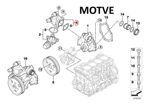 11517572859 Caja Termostato Bmw 1/3 N42/n45/n46