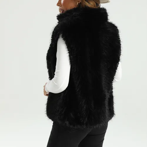 Chaleco De Invierno Para Mujer C lido Y Peludo Sin Mangas