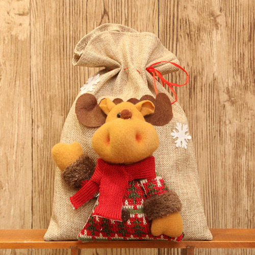 Bolsa De Regalo De Navidad, Bolsa Duradera De Regalo De Lino