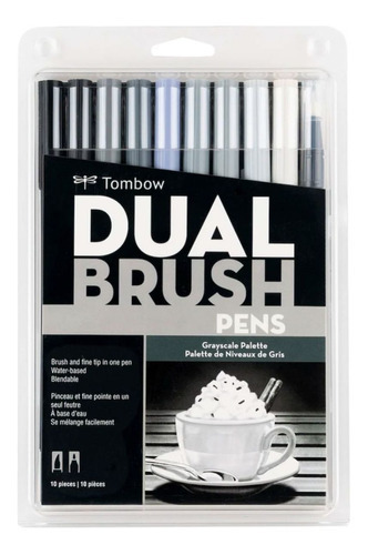 Tombow - Rotuladores Dual Brush Pens, Paleta De Grises