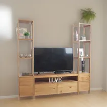 Comprar Rack 2.00 Lustrado Lcd Mesa De Tv Modular Nórdico Biblioteca