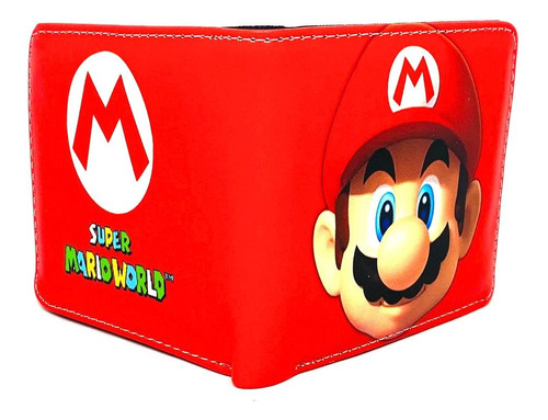 Billetera Super Mario Bros Wallet Roja Portadocumento 