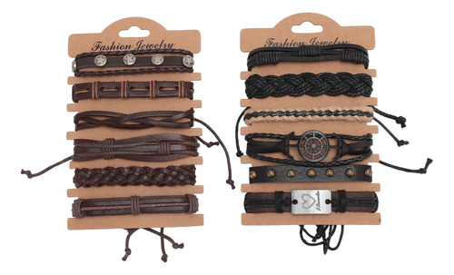 Pulseras De Piel Sintética Para Mujer, Juego De 12 Pulseras,