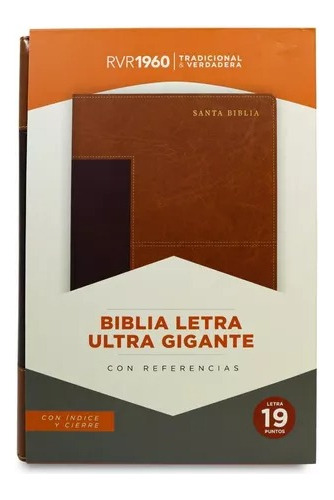 Biblia Reina Valera1960 Letra Ultra Gigante /caoba Marron 