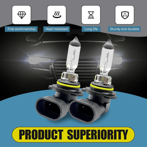 2 Bombillas Led 9006 De Haz Alto Y Bajo Para Automóvil, 12 V