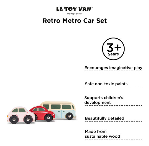 Conjunto De Brinquedos Para Carros Le Toy Van Retro Metro 3