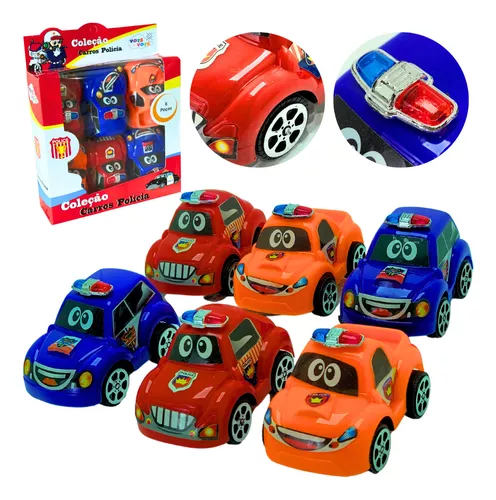 Kit 6 Carrinhos de Corrida a Fricção Infantil