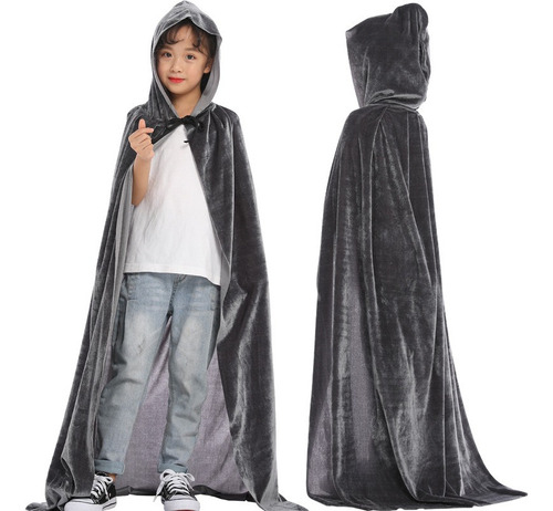 Disfraz De Capa Capucha Para Niños Halloween Demonio Vampiro Bruja Carnival Cosplay Halloween Navidad Juego De Rol