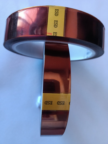 Kapton Tape Con Antiestatica 13 Mm X 33 Mts, Calidad 1.