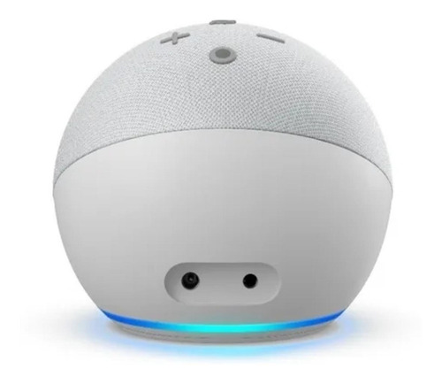 Imagen 2 de 2 de Amazon Echo Dot 4th Gen with clock con asistente virtual Alexa, pantalla integrada glacier white 110V/240V