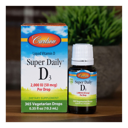 Suplemento Carlson Super Daily de vitamina D3, 2000 UI