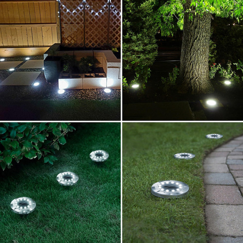 Luces Solares Para El Suelo Biling 8 Paquetes De Luces Solar