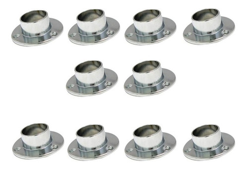 Imagen 1 de 2 de Soporte Tubo Redondo 900 Cromado Ø: 2,5cm Empaque 10 Piezas.