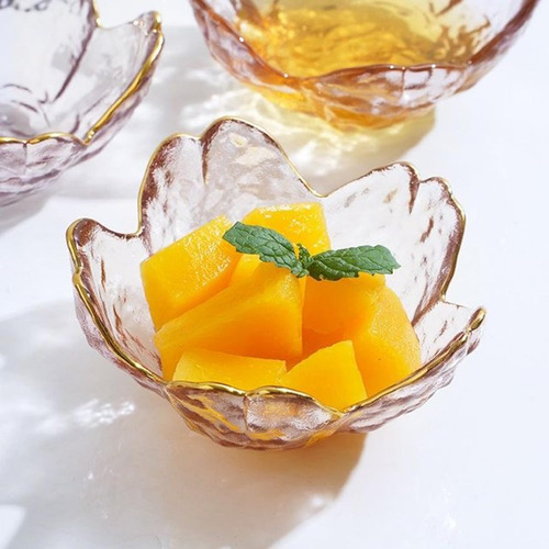 6 Mini Cuencos De Cristal Con Forma De Flor
