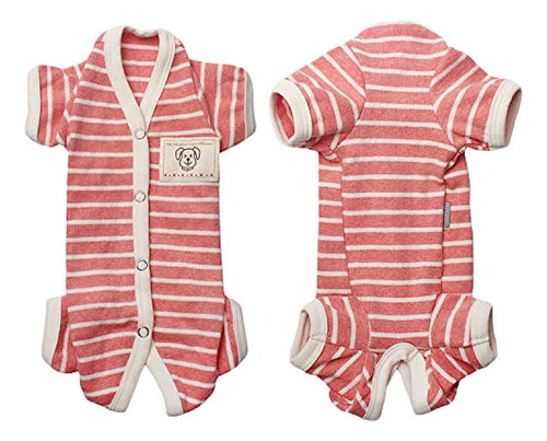 Female/male Pet Dog Pajamas Stripes 4 Legged Dog Pjs Ju...