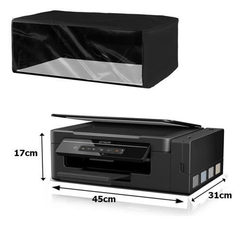 Capa De Impressora Epso L395 Com Frente Transparente Uv