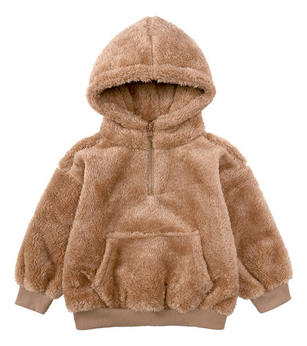 Un Cálido Suéter Polar Con Capucha For Niños Y Niñas.