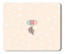 Comprar Pad Mouse Personalizados - Mouse Pad Gato Y Globos Rosa 