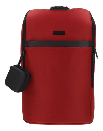 Mochila Ejecutiva Escolar Airpack Portalaptop On-the-go Color Rojo Diseño De La Tela Lisa