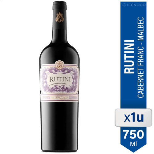 Vino Rutini Cabernet Franc Malbec 750ml Blend Tinto
