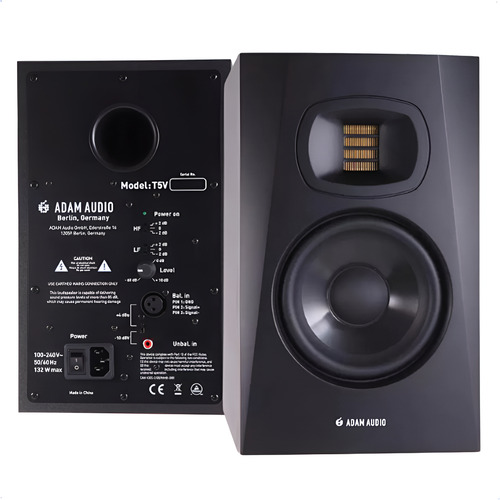 Par De Monitores Adam Audio T5v + Par De Cabos 3,05m