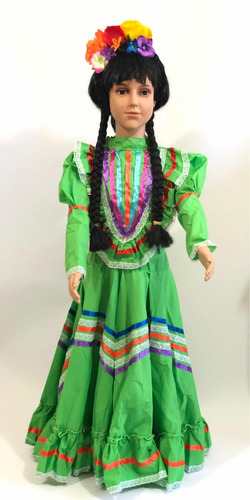 Vestido Jalisco Verde Disfraz Estado | Envío gratis