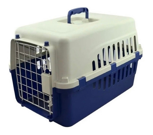Transportadora P/ Perro Y Gato Raza Pequeña Azul Marino