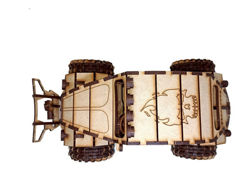 Rompecabezas 3d Madera Vw Sedán Monster Bug