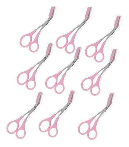 9× Tijeras Maquillaje Cejas De Acero Inoxidable Con Peine