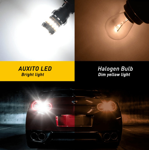 2 Focos Led 1156 Ba15s Auxito 6500k Luz Diurna Freno Trasera