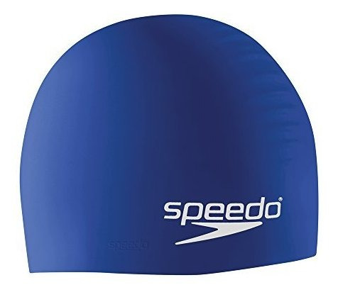 Gorro De Natación Speedo De Silicona Sólida, Azul, Talla