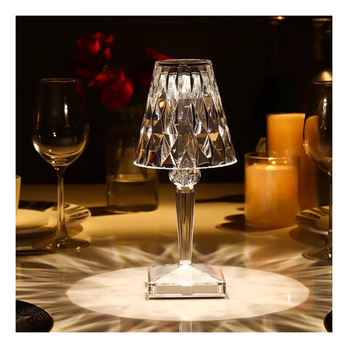 Lampara De Mesa Recargable Touch Diamante Led Dimeable