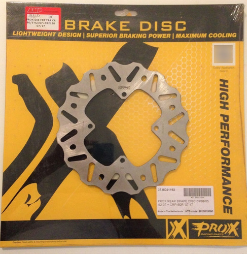 Disco Freno Trasero Prox Honda Cr 80 85 92/07 - Crf 150