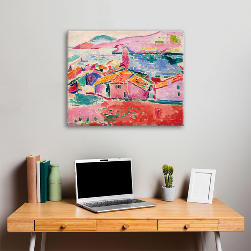 Cuadro Collioure Paisaje Tejados Matisse Canvas  45 Cm