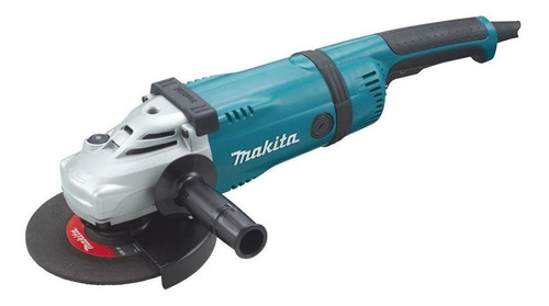 Esmeriladora angular Makita GA7030 color turquesa 2400 W 127 V + accesorio