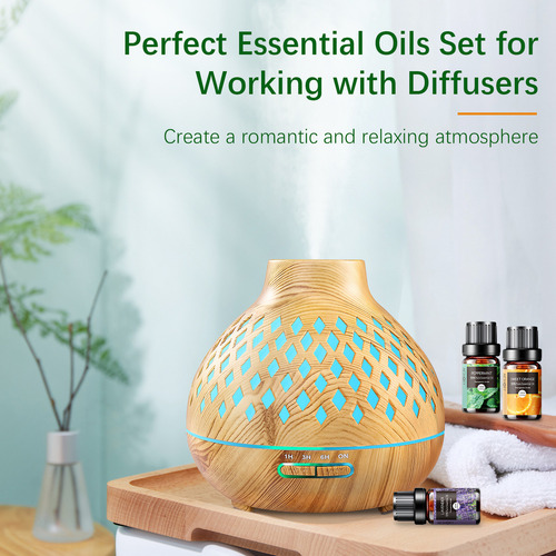 Aeshory Kit De 6 Aceites Esenciales Para Difusor Y Aromaterapia Y Spa 10 Ml - Lavanda, Árbol De Té, Eucalipto, Naranja Dulce, Menta, Limoncillo.these Aromatherapy Oils Perfect For Diy Scented Candles
