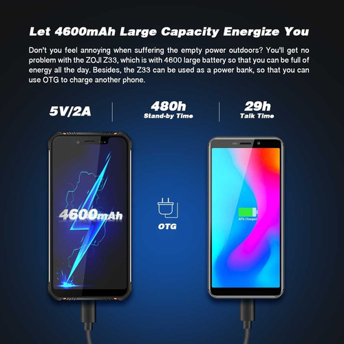 Imagen 6 de 10 de Celular Zoji Z33 - Celularindestructible Robusto Duro