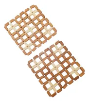 Comprar Set X2 Apoya Pava Fuente Deco Madera Cuadrada Madera 15x15cm