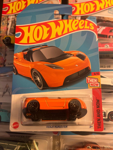 Hotwheels Tesla Roadster Naranja 2024