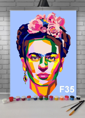 Kit Completo Para Pintar Por Números Frida
