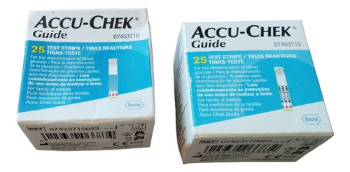 2 Cajas De Tiras Reactivas Accu-chek Guide 25 Unidades C/u