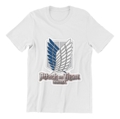 Polera Unisex Attack On Titan Anime Alas Algodon Estampado