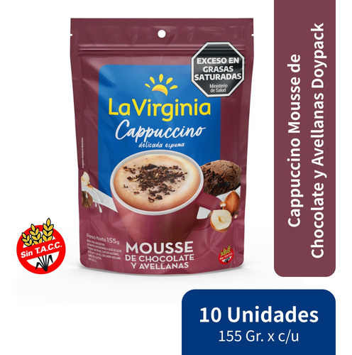 La Virginia Cappuccino Mousse Chocolate Doypack 155gr X 10un