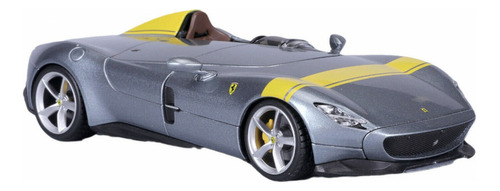 Bburago 1:24 Ferrari Monza Sp1 Modelo Plata Coche De Carrera