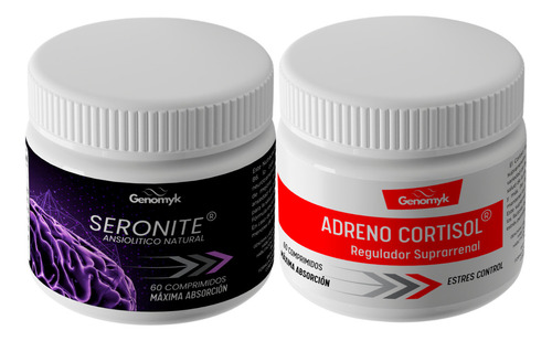 Kit Antiestrés (adreno + Seronite) Genomyk X 120 Comprimidos Neutro