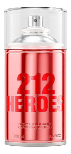 Perfume Feminino Ch 212 Heroes Body Spray 250ml